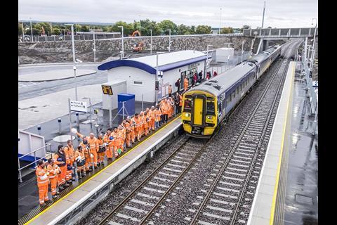 ScotRail services began calling at the relocated Forres station between Inverness and Elgin on October 17.